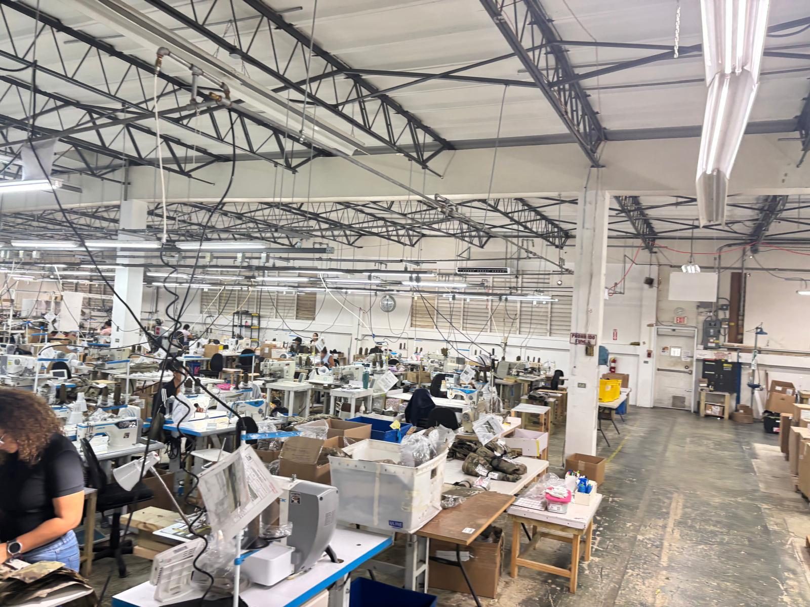 Sewing operators on the production floor at the Cidra, Puerto Rico plant